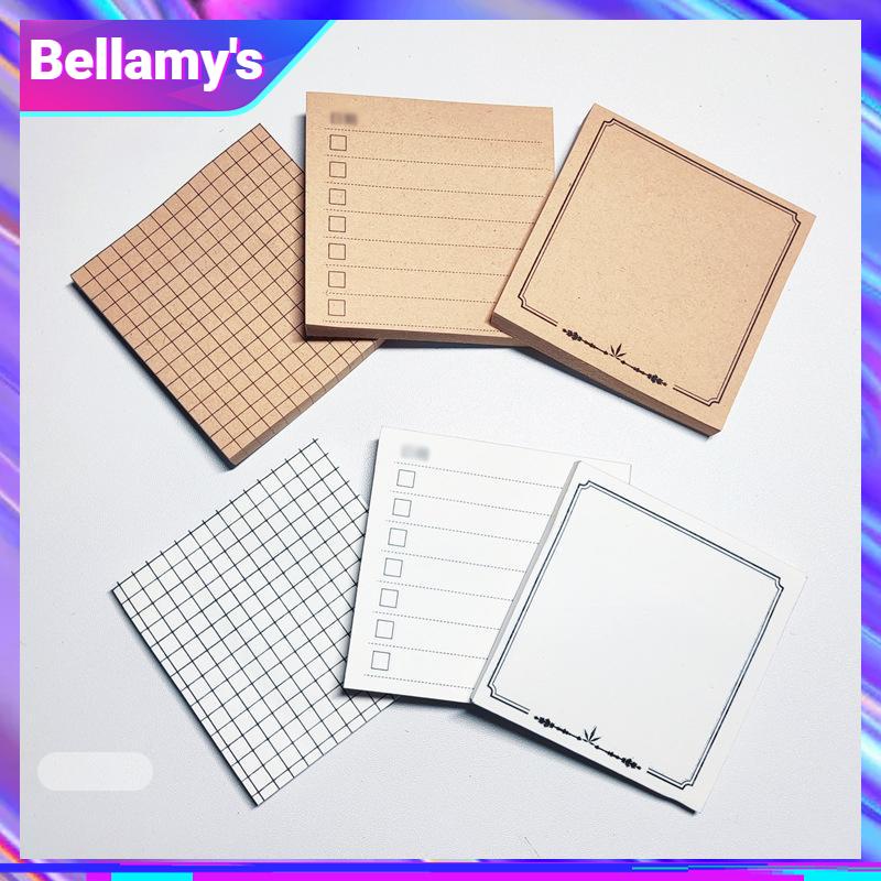 

COD ❤️ Sticky Note Memo Brown White Retro Sederhana Korea Sticky Note Alat tulis-Bellamy's
