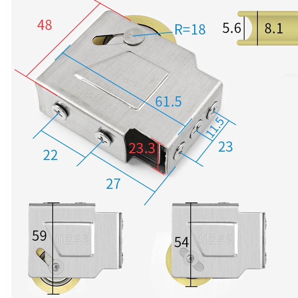 Aksesoris Katrol Nanas Aluminium Alloy Sliding Window Roller