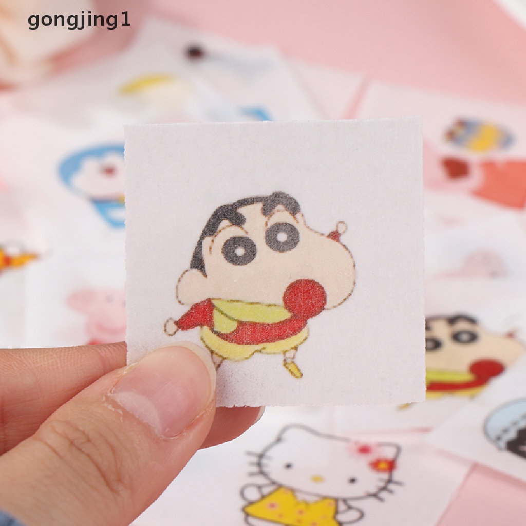 Ggg 100Pcs /Box Roti Edible Gluous Rice Paper Kukus Bun Kartun Stiker ID