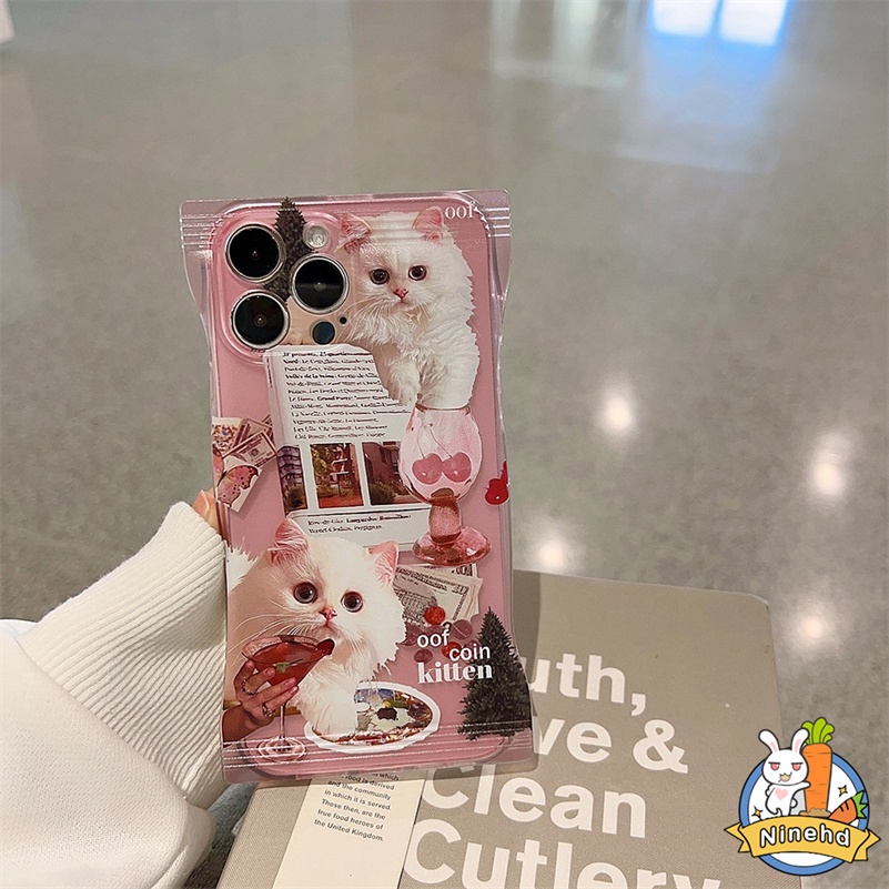 Redmi 10C 10A 10 9T 9C 9A 9 Note 11 11s 10 9 8Pro M12 Lite 11Lite 12T 11T 10T Poco M3 X3 X4 Pro Mewah Pink Kitty Casing Ponsel Anti Jatuh Silikon Soft Case HD Bening Pelindung Cover