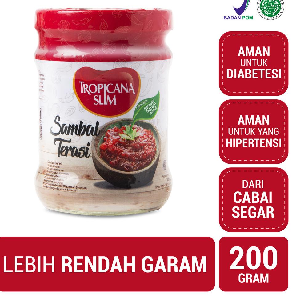 

Paling Termurah Tropicana Slim Sambal Terasi 200 gram - Bantu Dukung Hidup Sehat ,.,.,.,,