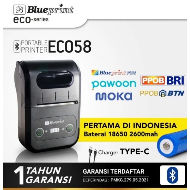 BLUEPRINT BP-ECO58 / PRINTER BLUETOOTH THERMAL MINI BP - ECO 58