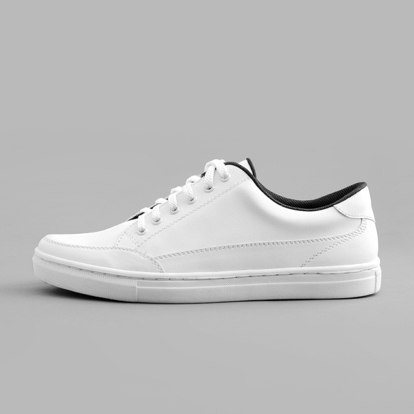 PARKER WHITE -  Sepatu Sneakers Pria Wanita Casual Polos Kulit Distro Kasual Original