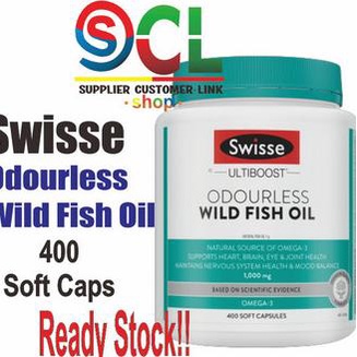 Swisse Ultiboost Odourless Wild Fish Oil 1000 mg 400 Capsules