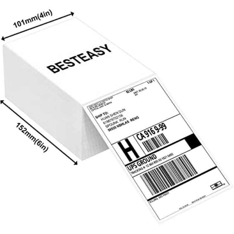 KERTAS THERMAL SUPER TEBAL 100x150 mm ISI 500 Pcs / Label thermal barcode Roll