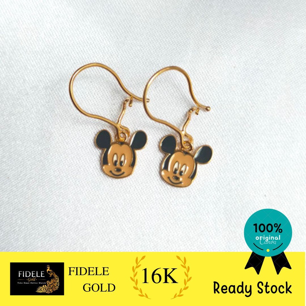 Anting anak mickey mouse disney UBS toko emas 375  700 surabaya