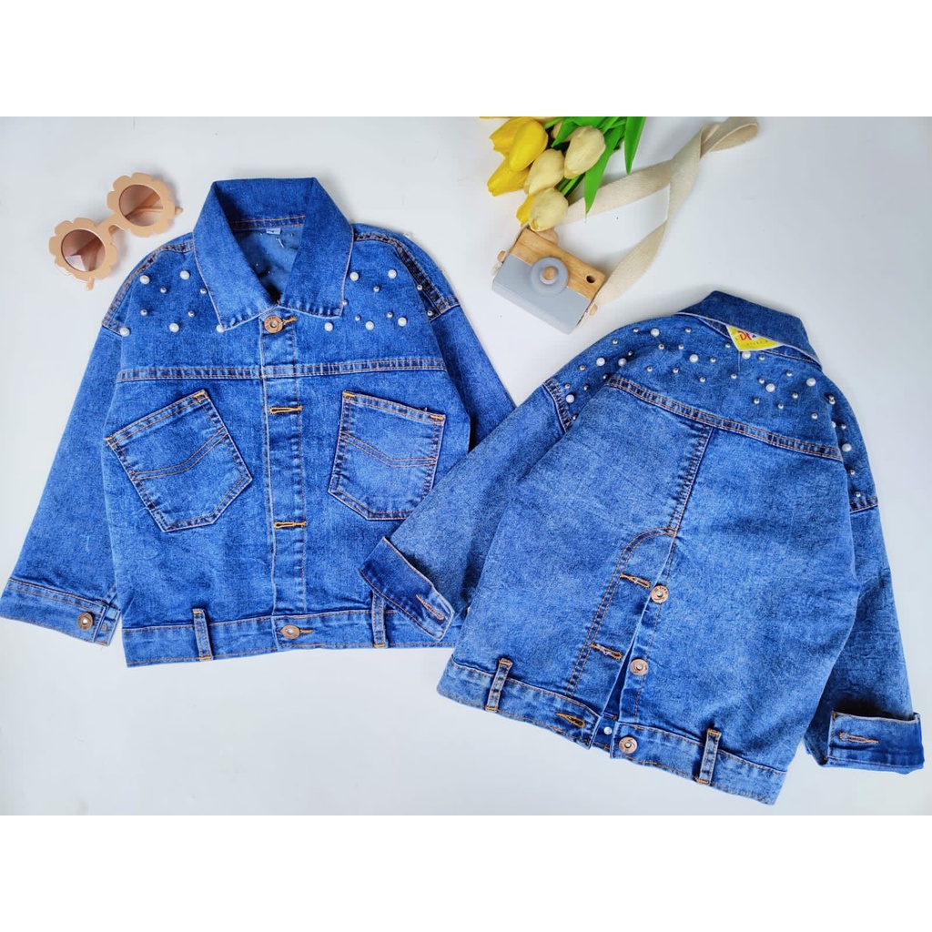 Jaket jeans Crop Anak usia 3th-10th