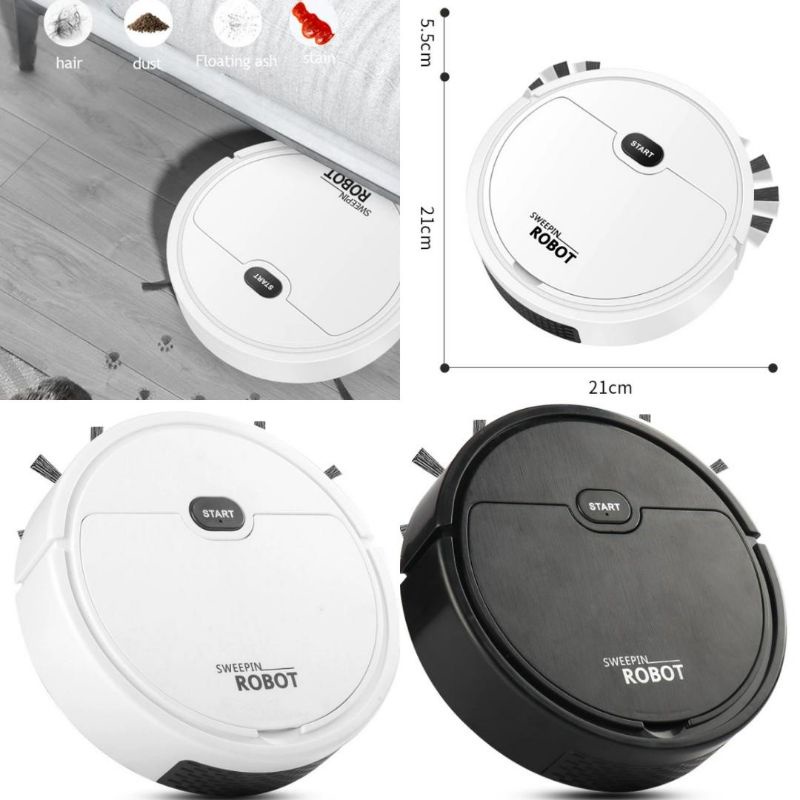 SMART SWEEPING ROBOT 3 IN 1 SAPU PENYEDOT DEBU PEL PEMBERSIH DEBU LANTAI ROBOT VACUUM CLEANER