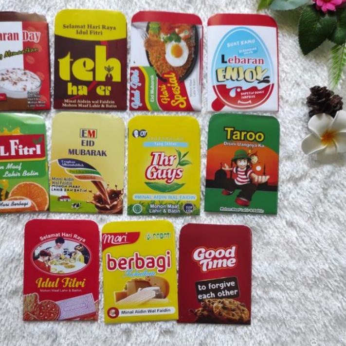 

➼ PROMO amplop snack lebaran mini 10 pack isi 100 ✚