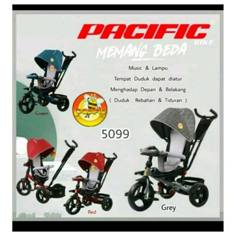 Stroller sepeda rakit Pasific LMX-809C roda 3, Pasific 5099