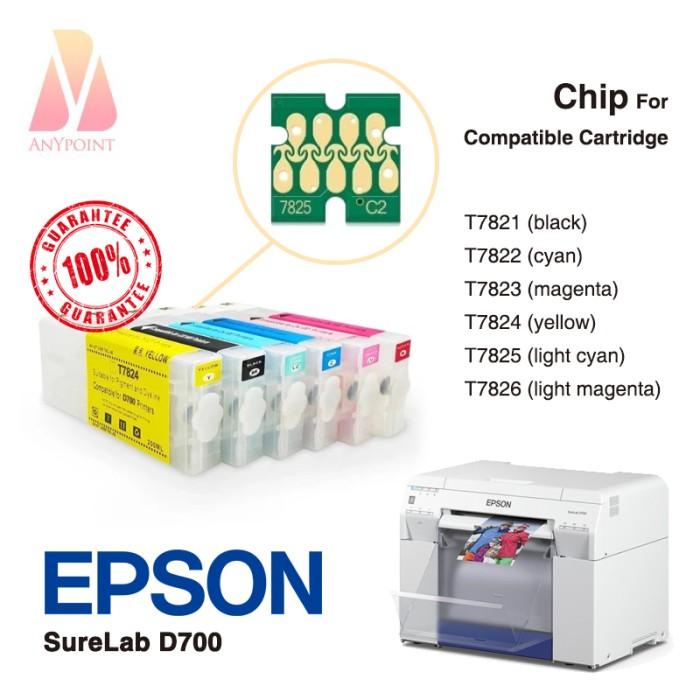 Chip Tinta Cartridge Kartrid Compatible Epson SureLab D700 T7821 T7826