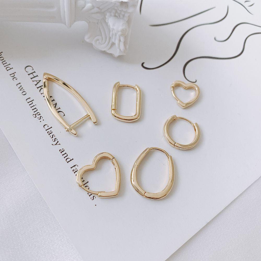 Preva Hoop Earrings Hadiah Wanita Gadis Perhiasan Lingkaran Indah Hati