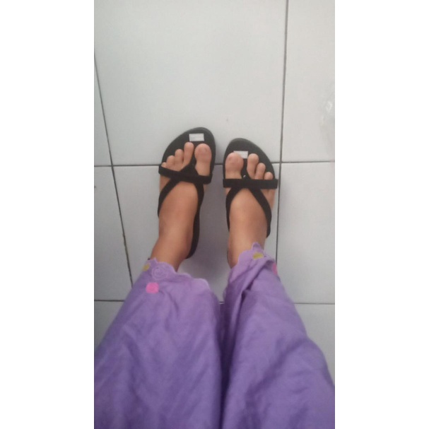 Sandal Wedges Spon KN 02 Silang Sendal Wadges Spon Jepit Wanita Tali Silang Sendal Dewasa Terbaru