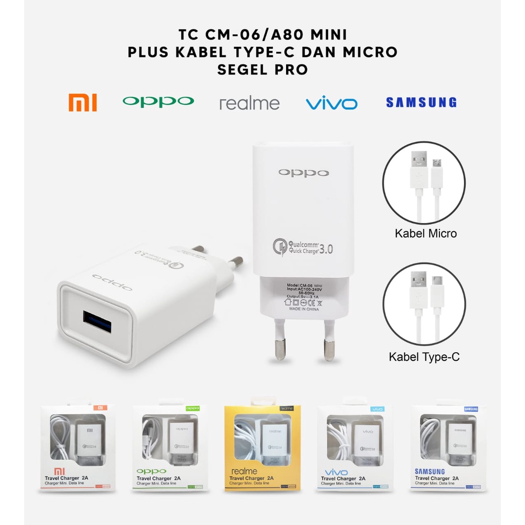 TC CHARGER A83 BRANDED 1 USB 2.1A MICRO USB