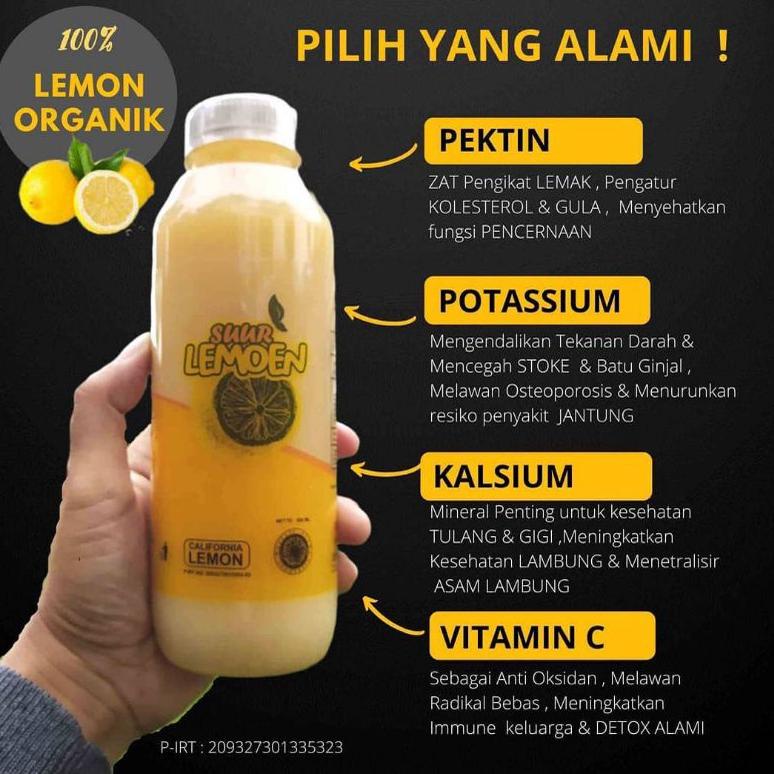 

[W-P5P][☛] 1 Liter Fresh Sari Lemon Murni Jus Untuk Diet Pelangsing Badan Detox Alami Dengan Bahan Lemon California by Suur Lemoen ID banyak diminati
