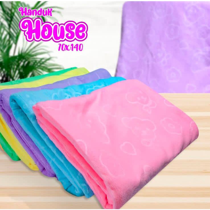 Handuk Mandi Microfiber Anak Polos Uk 70x140 cm 005