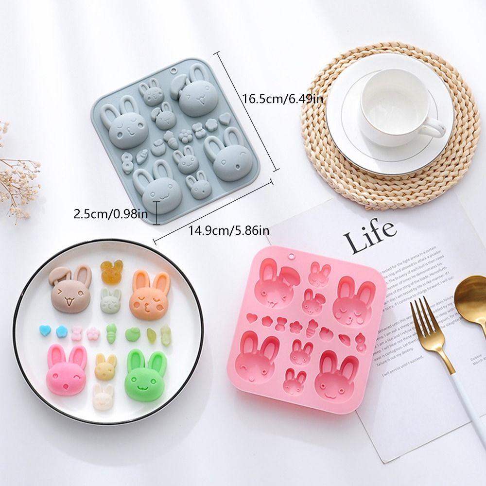 Solighter Easter Silicone Mold Cetakan Sabun Jelly Dekorasi Liburan Cetakan Kue Coklat