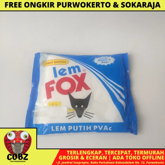 

350 GR / FOX LEM PUTIH KAYU KERTAS KAIN PER PLASTIK