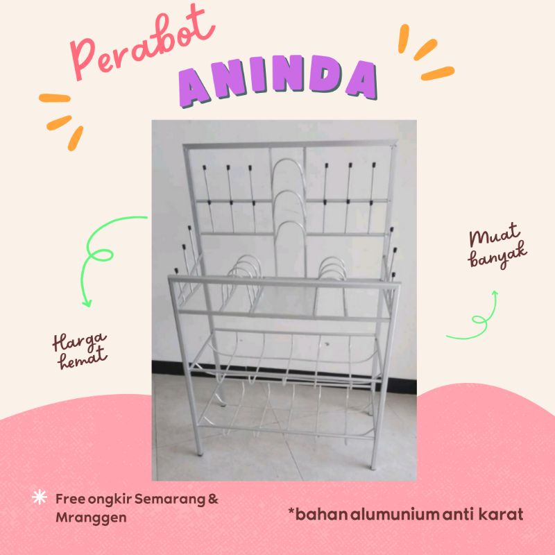 RAK PIRING SUSUN ALUMUNIUM (HANYA KOTA SEMARANG & SEKITARNYA)