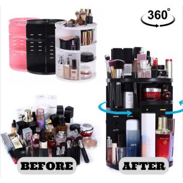 Rak Kosmetik Putar 360° / Wadah Tempat Penyimpanan Alat Make Up Skincare Aksesoris Aestetic Cosmetic Organizer Rotatable 360 Degree [MF]