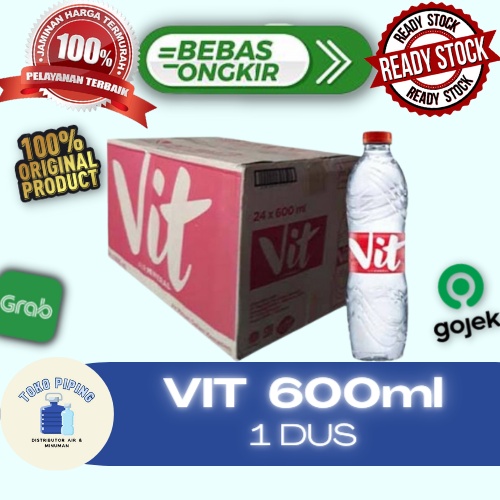 VIT Air Mineral 600ml 1 Dus isi 24 Botol