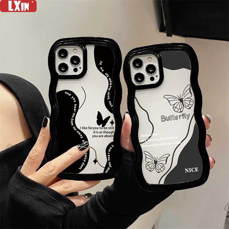 Casing Silikon Case Iphone14 14 14 Pro MAX 11 Pro 11 Pro MAX 12 12 Pro 12 Pro MAX iPhone 13 Pro MAX X XR XS MAX 6 6S 7 8 Plus SE 2020fashion Halus Motif Kupu-Kupu Creative Case