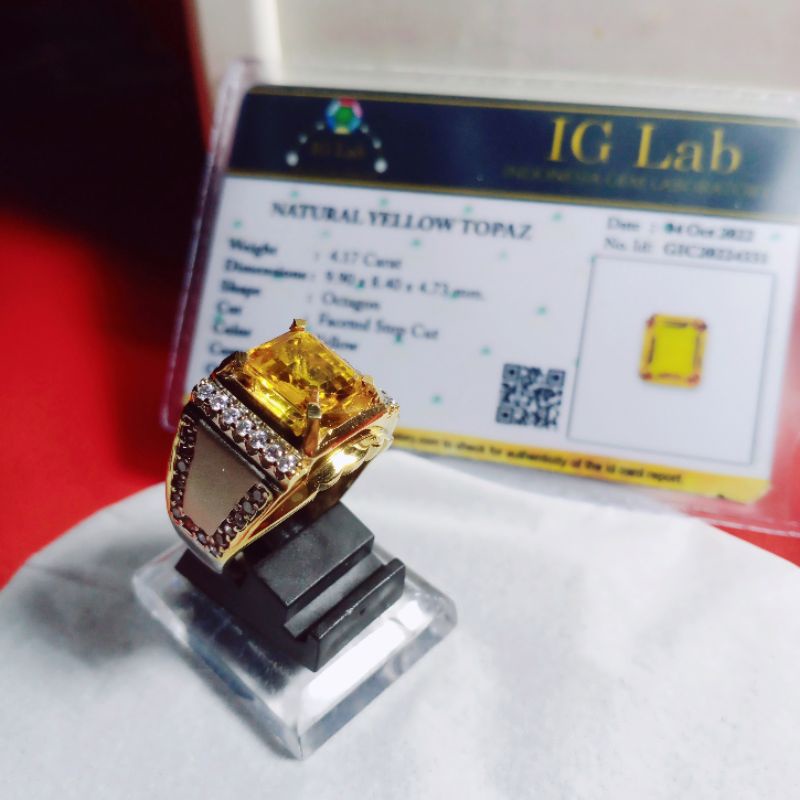 Batu Natural Yellow Topaz(Brazil).