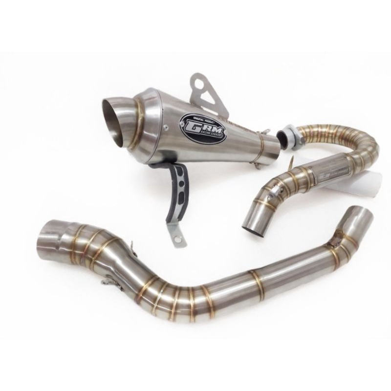 Knalpot Racing Original GRM Racing Exhaust Bore Up 180-200up KLX,CRF Leher atas