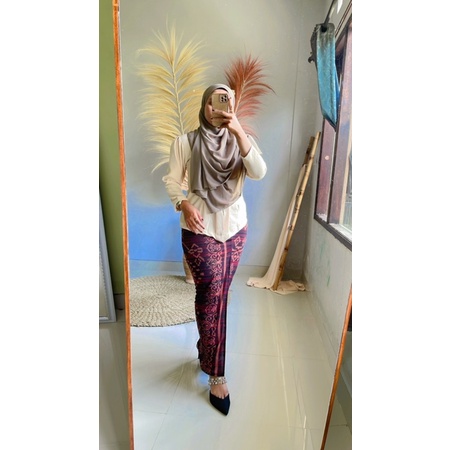 kamen jadi moscrep motif endek bali full stretch