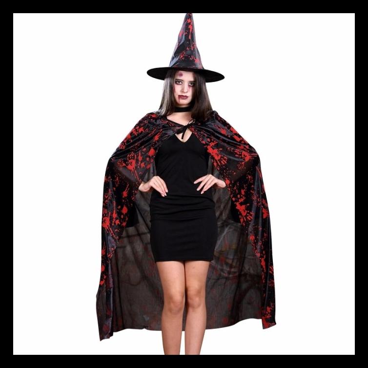 

KOSTUM HALLOWEEN JUBAH DARAH MERAH SET +TOPI COSPLAY HANTU ANAK DEWASA BARU