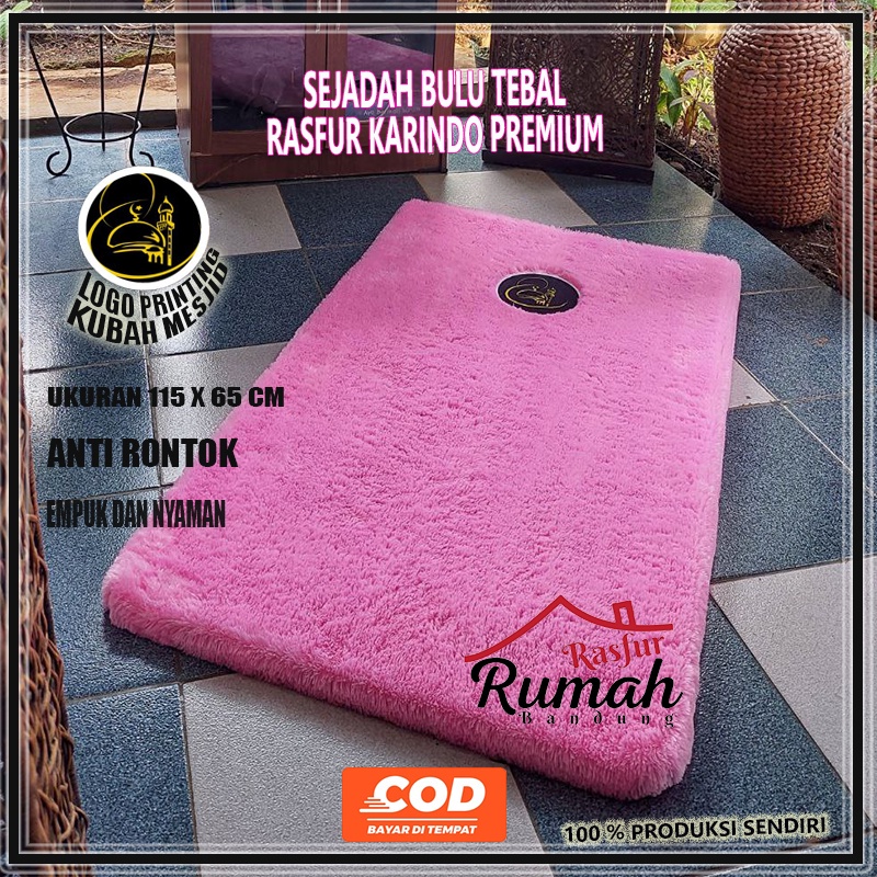 Sajadah Super ANTI RONTOK &amp; TEBAL Ukuran 115cm x 65cm Tebal Busa Royal Bulu Premium Sejadah Murah Tebal Empuk