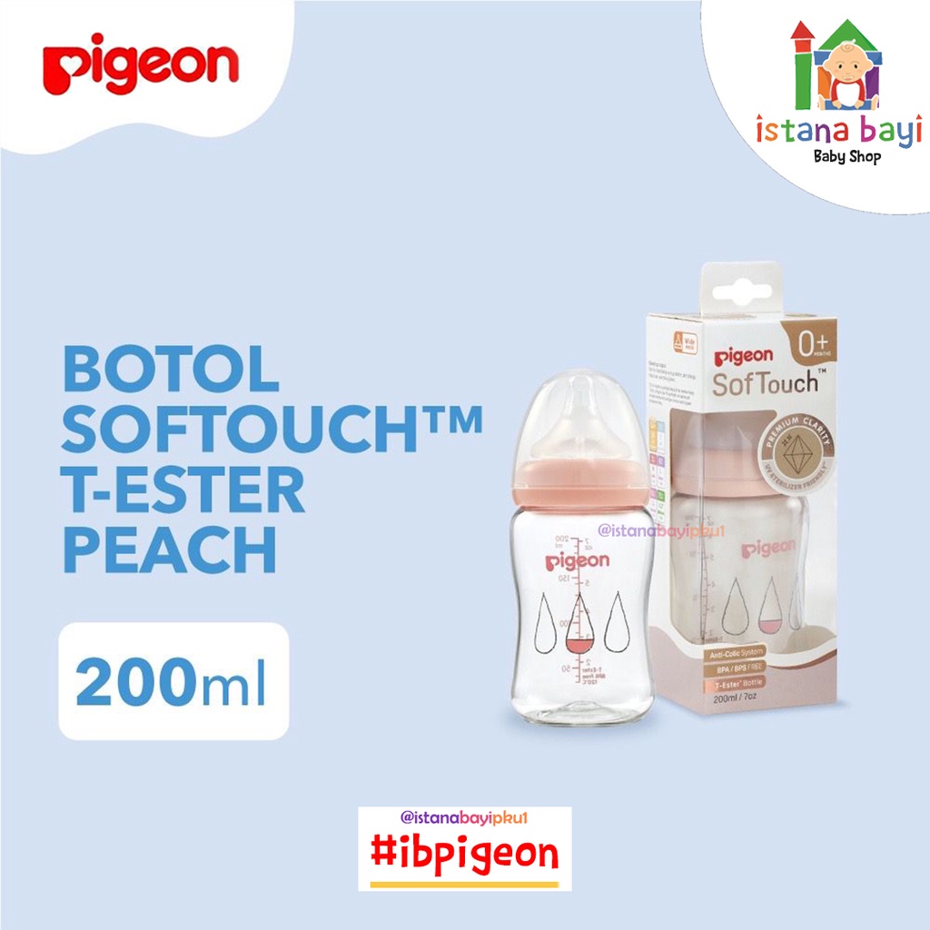 PIGEON Botol T-Ester Wide Neck 200ml - 300ml / Pigeon Botol Susu