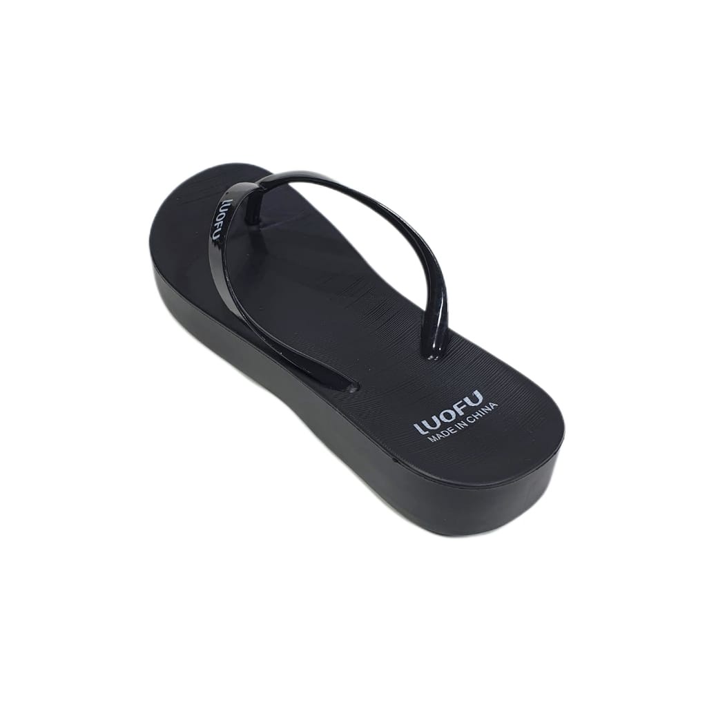 LUOFU ORIGINAL jelly sandal karet empuk murah jepit wanita import sendal cewek E7140-5WB