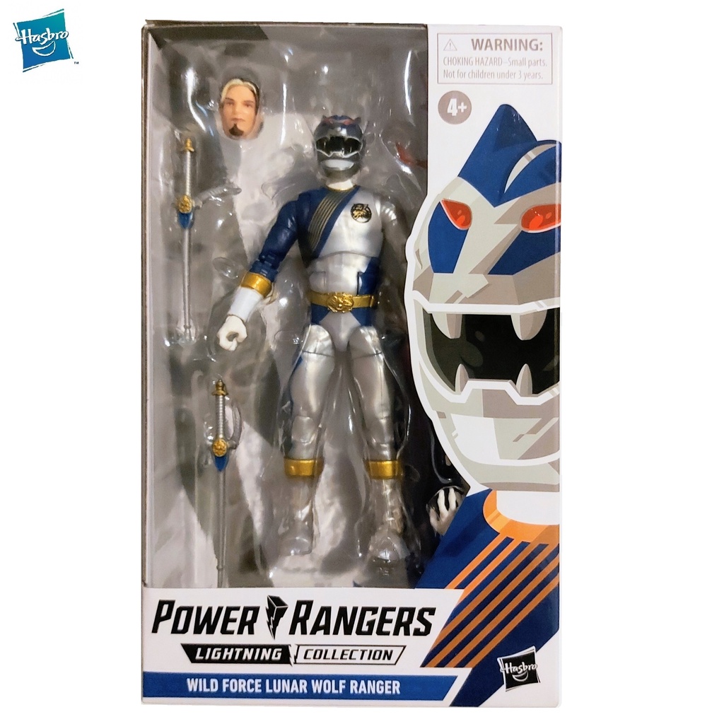 POWER RANGERS Lightning Collection Wild Force Lunar Wolf Ranger Silver Boots Premium Figure