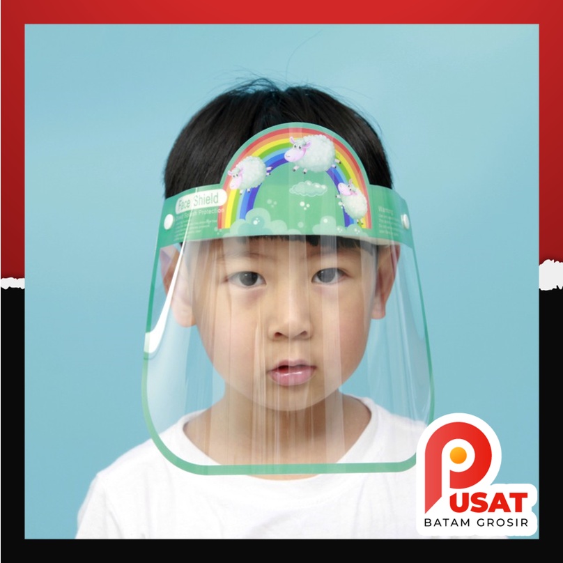 Pusat Batam Grosir - 728 Faceshield Anak Kartun / Face Shield Fashion / Pelindung Wajah / Penutup Mu