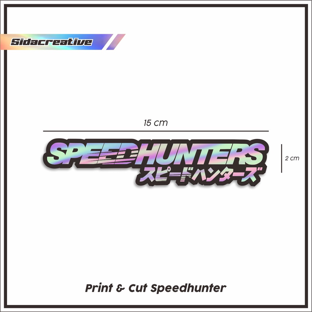 Stiker Print & Cut Speedhunter Jepang Untuk Helm Motor Mobil