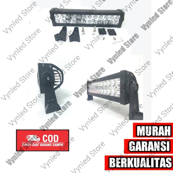 Lampu Sorot Led Bar mobil 24 Mata 72 Watt 30 cm