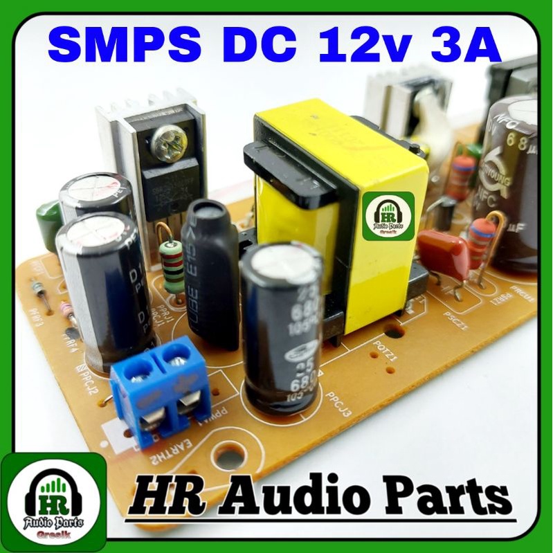 SMPS DC 12V Real 3A Anti Konslet For Mini Amplifier Class D / TDA2005 Dll