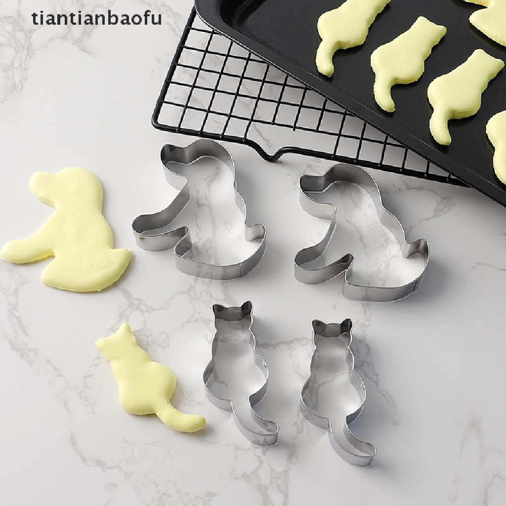 2 Pcs Cetakan Kue Bentuk Hewan Bahan Stainless Steel Untuk Anak