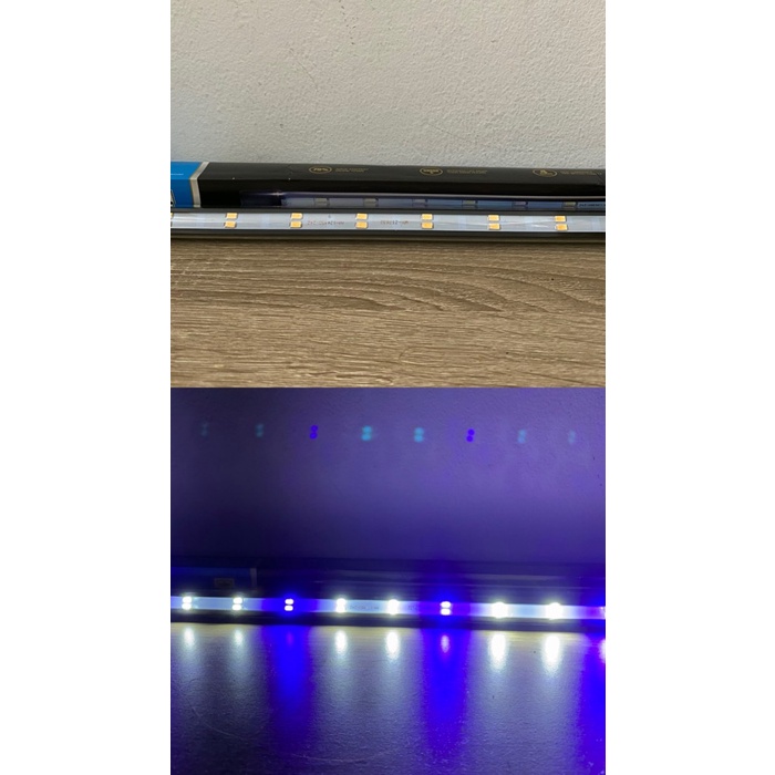Lampu LED Aquarium SAKKAI PRO T4 2 Baris 30 cm Lampu Murah 30cm 6W - BIRU PUTIH LED VIEW AQUARIUM