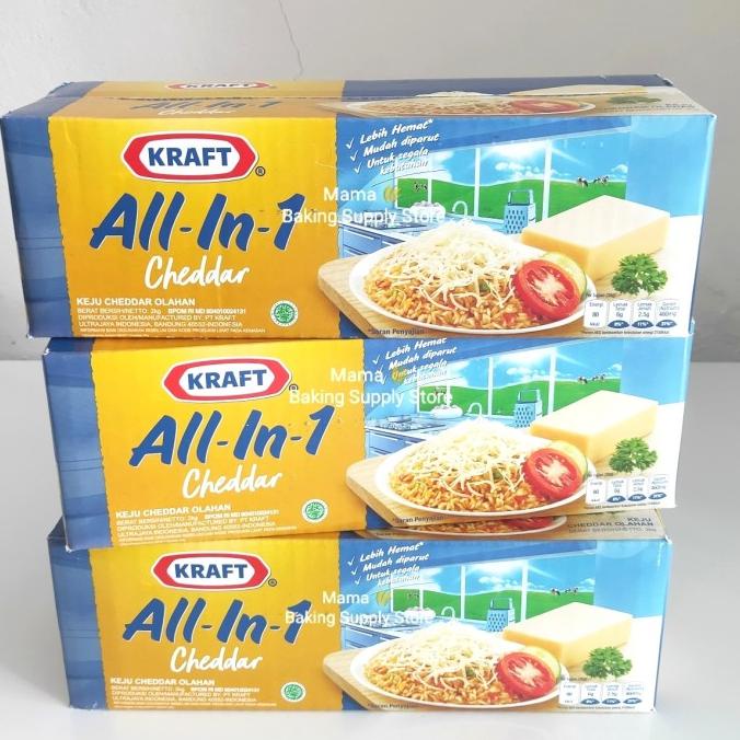 

KRAFT Keju Cheddar Cheese Kraft ALL IN 1 ALL IN ONE 500 gr TERLARIS TERPERCAYA ORIGINAL