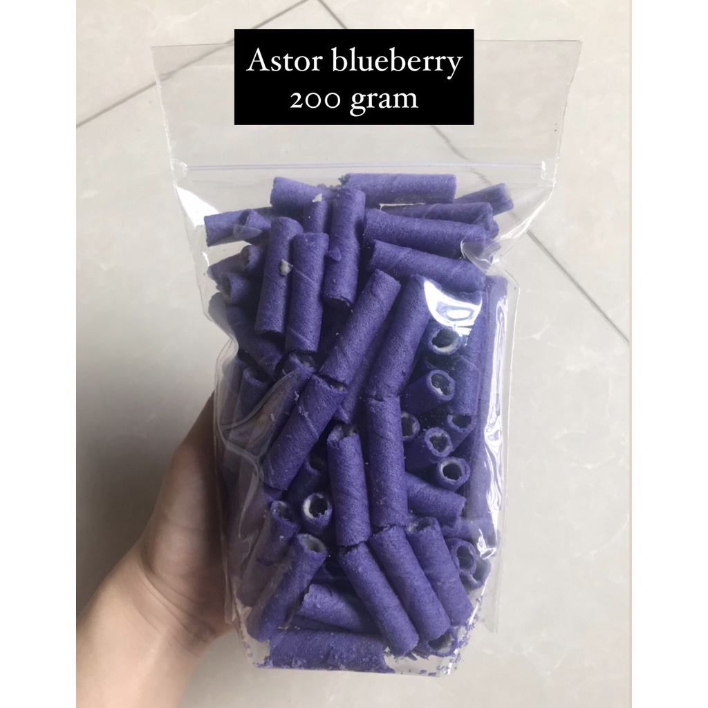 

200 GRAM MINI ASTOR BLUEBERRY ASTOR BLUEBERI TERMURAH SNACKY MEDAN ASTOR KILOAN ASTOR MURAH