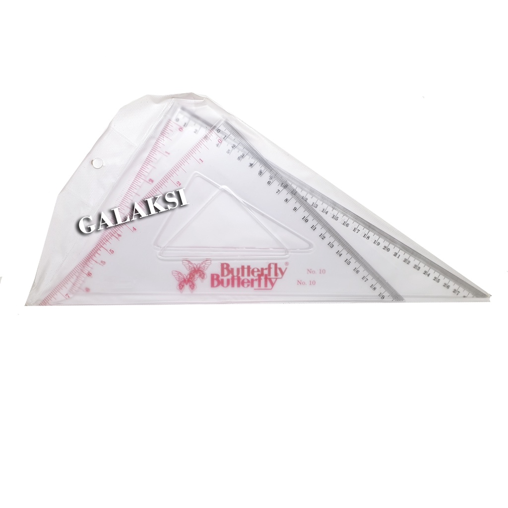 

[SET/2 PCS] MISTAR / PENGGARIS SEGITIGA BUTTERFLY NO. 10