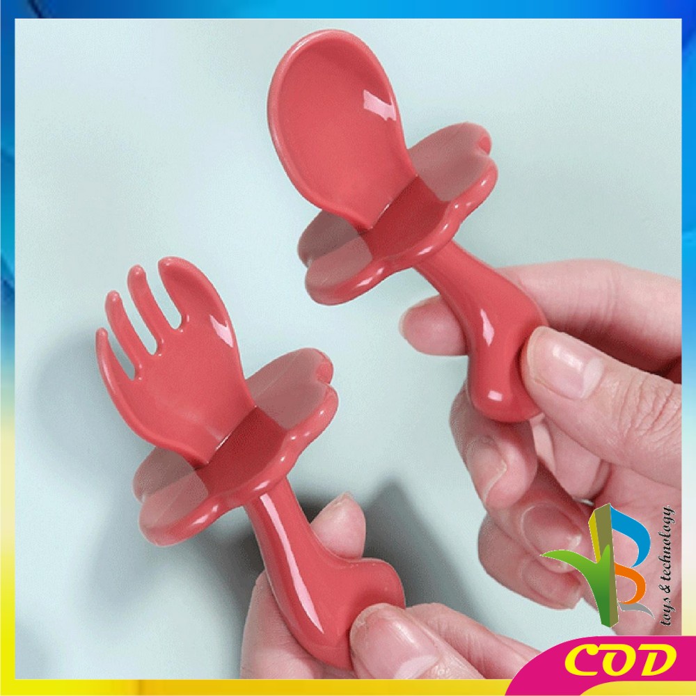 RB-C51 Sendok Garpu Set Alat Makan Anak Bayi Perlengkapan Makan Bayi BPA FREE Training Spoon &amp; Fork