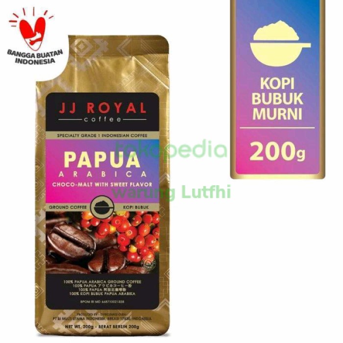 

Jj royal papua arabica ground bag 200gr