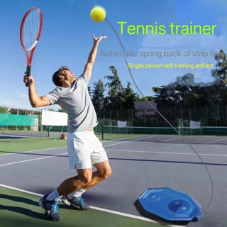 Bola Tennis Trainer Elastis Latihan Fisik Raket Tenis Single Double Otomatis Rebound Tenis Single Pemula