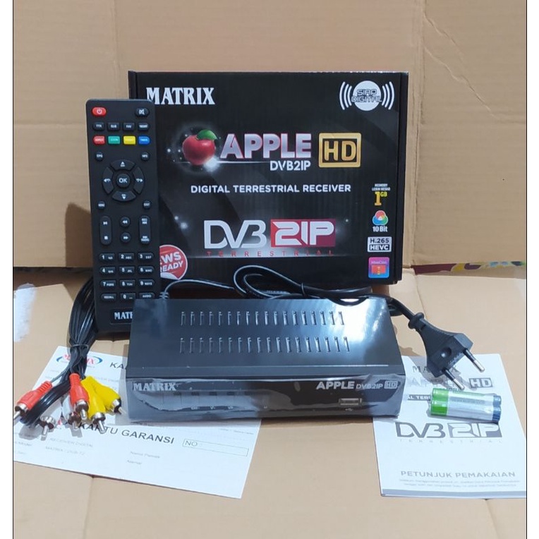 STB Set Top Box setbox DVBT2 DVBT2IP DVB T2 2IP TV Digital Matrix HD Merah Bisa YouTube