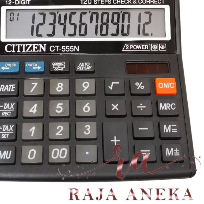 

Miliki Kalkulator Citizen CT-555N MEJA DAGANG COMPACT 12 DIGIT AWET CHECK CEK ULANG ct 555 드