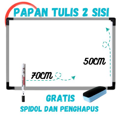 

Papan Tulis Whiteboard 50x70 Free Spidol Dan Penghapus ROYAL08