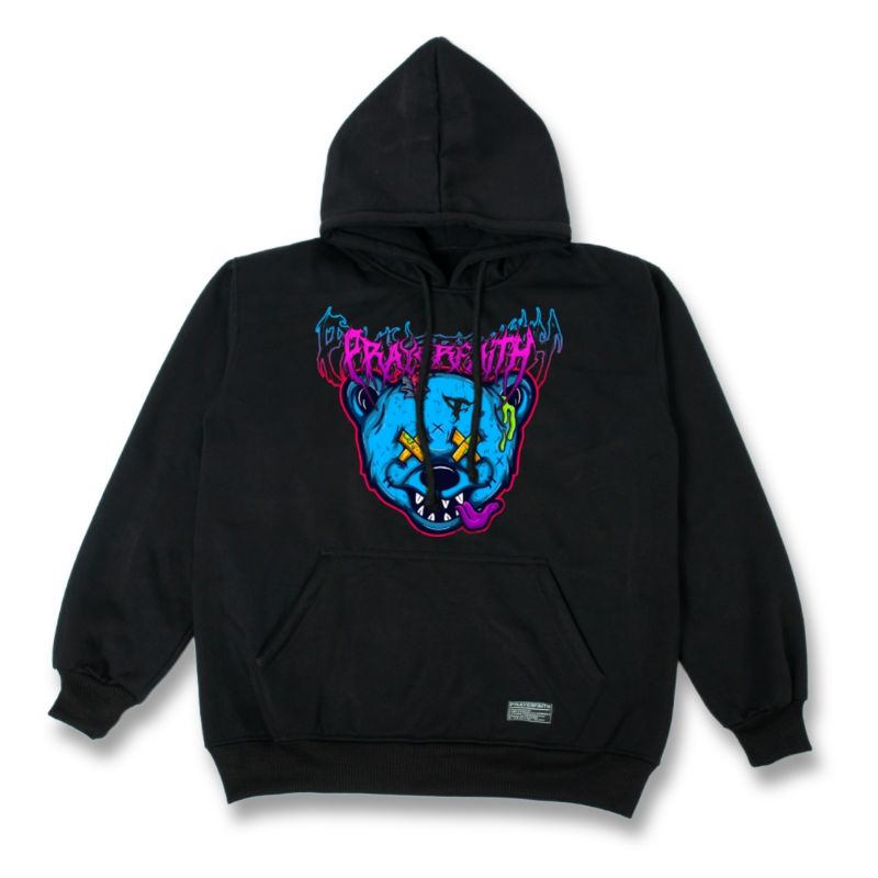 Rofad Store - Sweater Hoodie Bear Metal remaja pria wanita - Hodie fleece hitam terbaru Free sticker